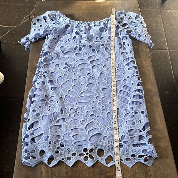 NWT PRETTYGARDEN Summer Off Shoulder Vintage Floral Lace Flare Short Sleeve Sm - Picture 9 of 12